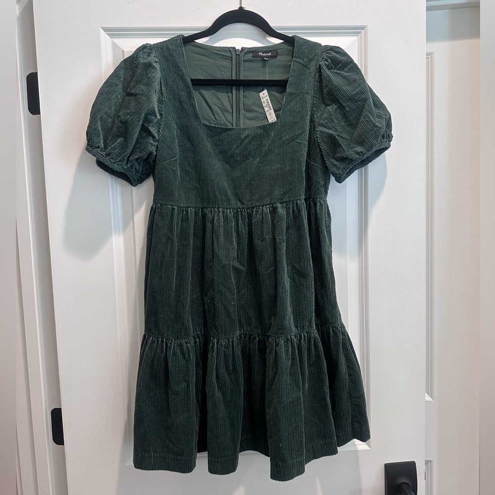 Madewell Olive Corduroy Dress